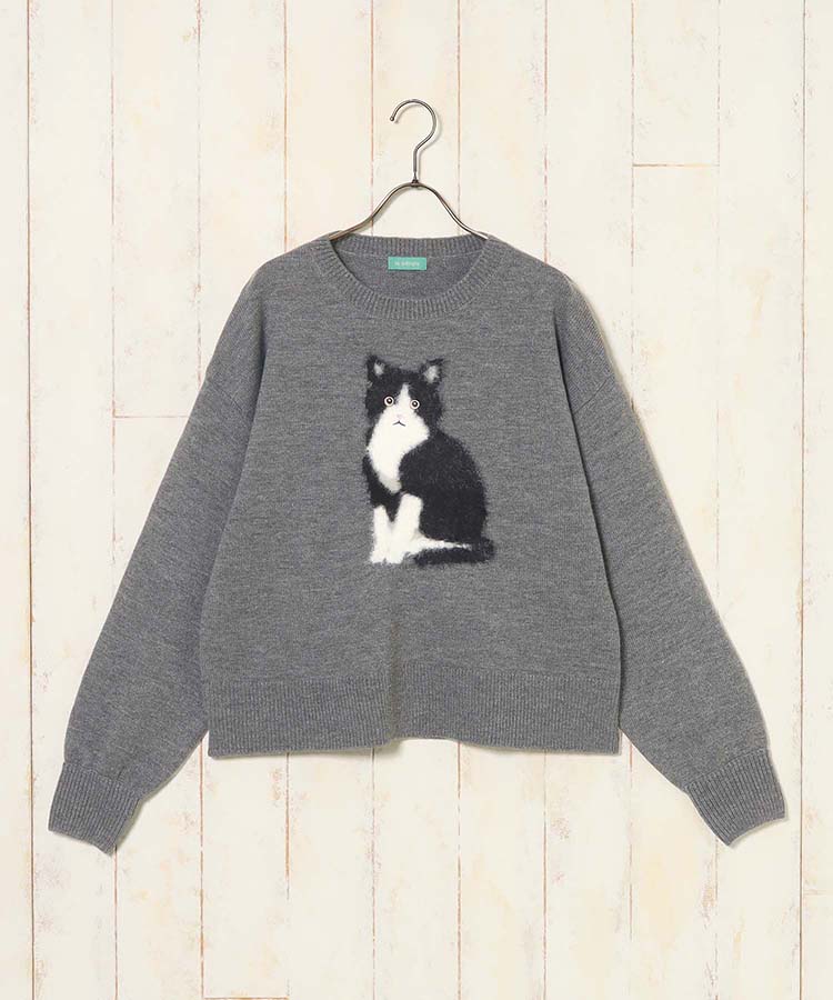 le petale Fluffy catニットプルオーバー