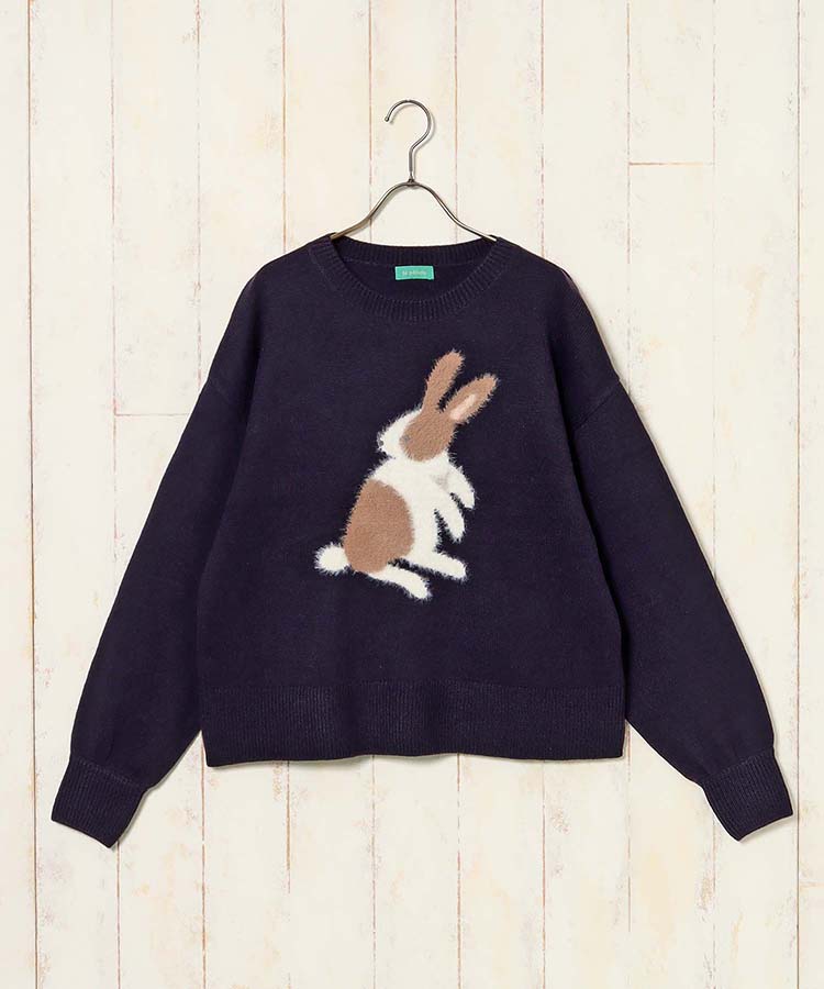 le petale Fluffy rabbitニットプルオーバー