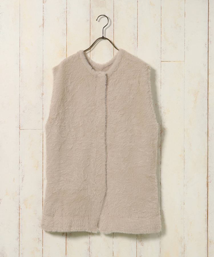 【WEB限定】シャギー2wayニットジレ