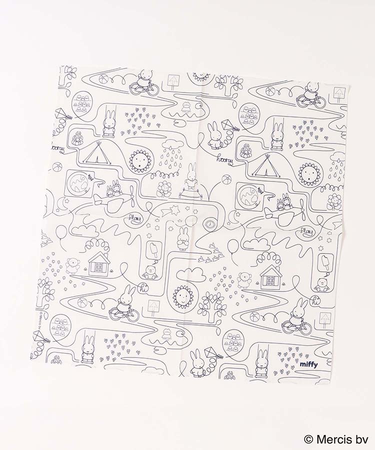 ミッフィーまいにち総柄プリントハンカチ