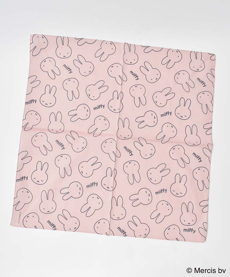 ミッフィーおかお総柄プリントハンカチ