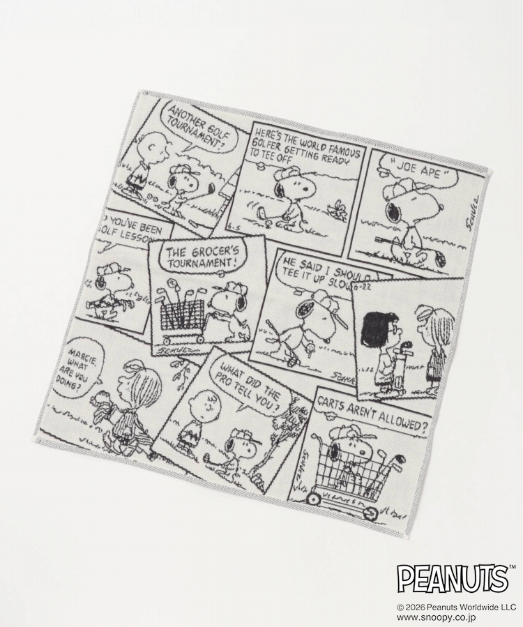 PEANUTS モノトーン三重ガーゼハンカチ