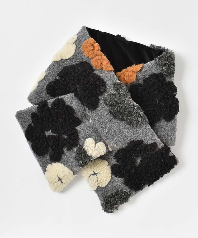 フラワーモチーフティペット