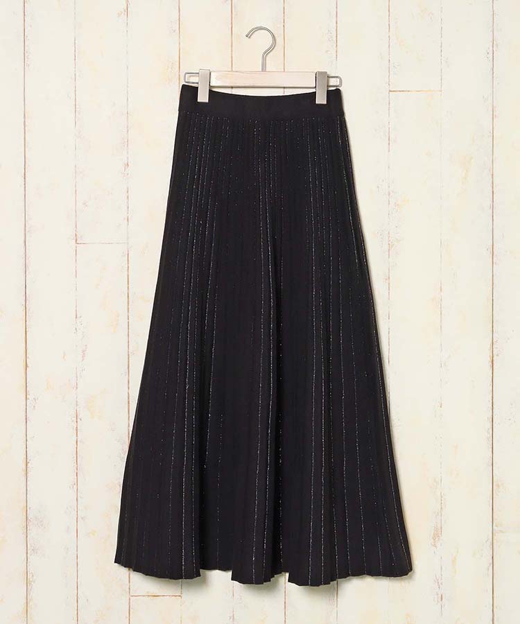 ストライプラメプリーツスカート