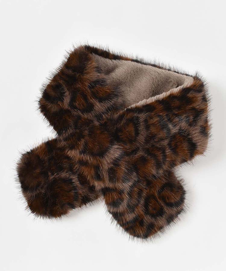 アニマル柄フェイクファーティペット