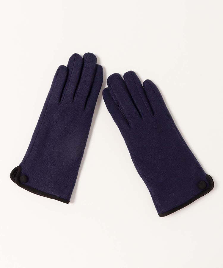 ボタンバイカラー指フードグローブ