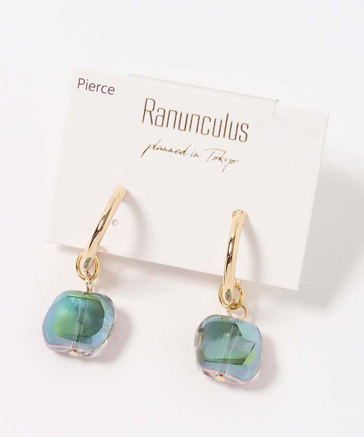 いびつドロップビーズピアス