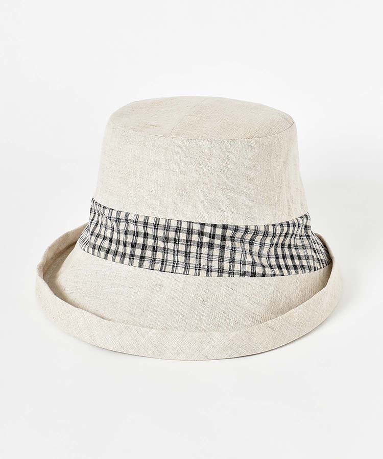 バイカラーアシンメトリーハット