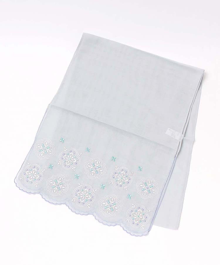 スカラップ刺繍北欧柄ストール