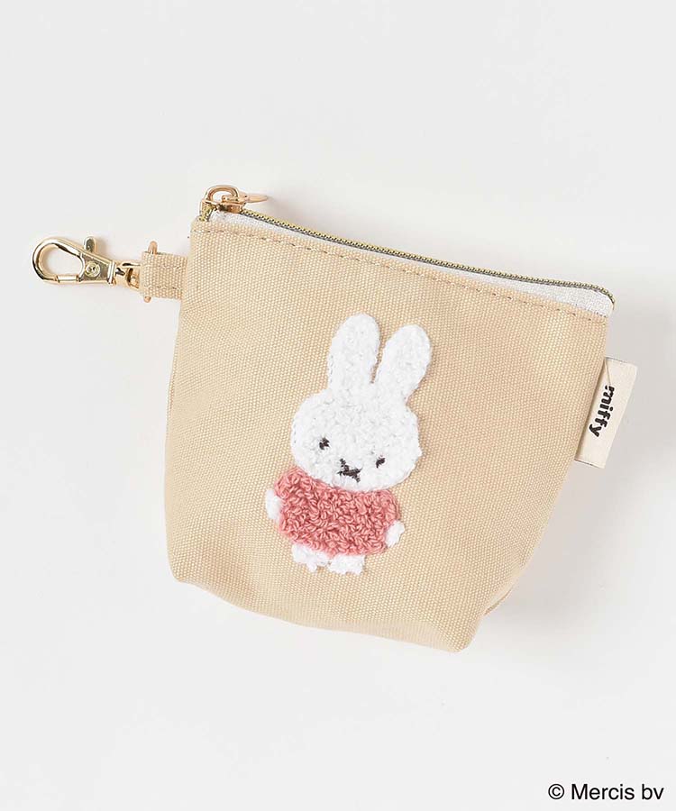 miffyスプリングサガラ刺繍ミニ台形ポーチ