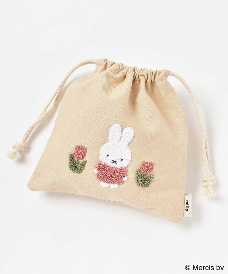 miffyスプリングサガラ刺繍巾着