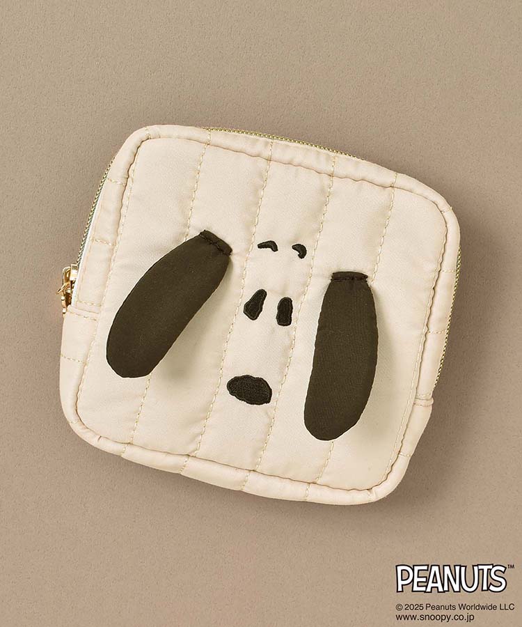 PEANUTS SNOOPYフェイスキルトポーチ