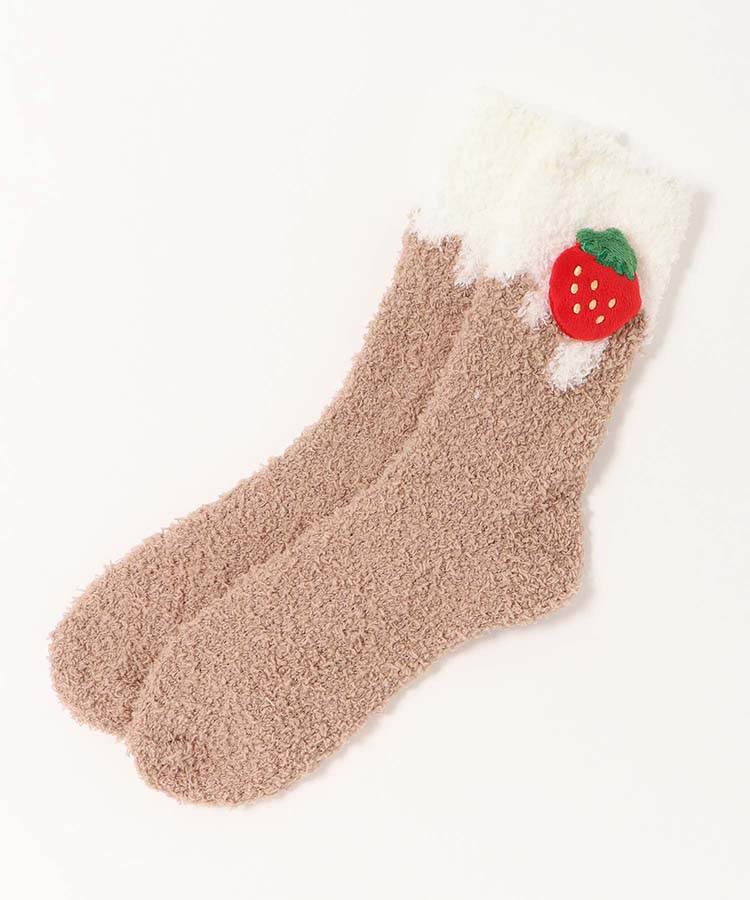 いちごマスコットつきルームソックス