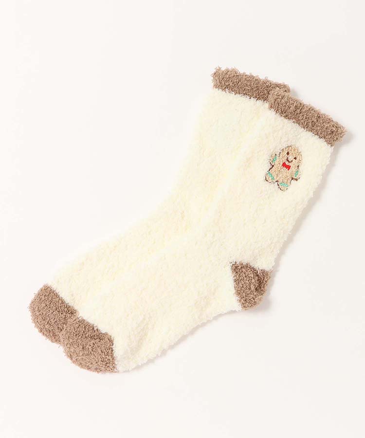ジンジャークッキーサガラ刺繍ルームソックス