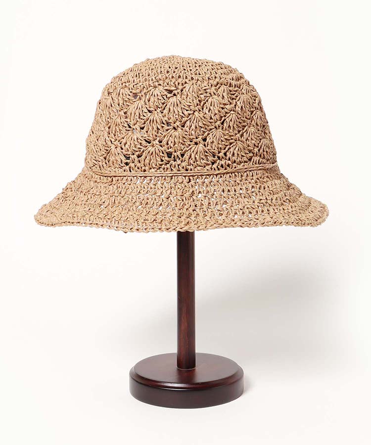 ペーパー編み後ろ割れハット