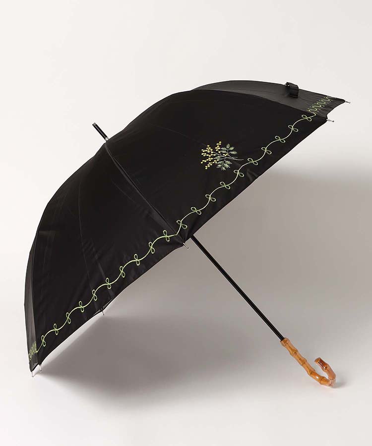 ミモザ刺繍晴雨兼用長傘