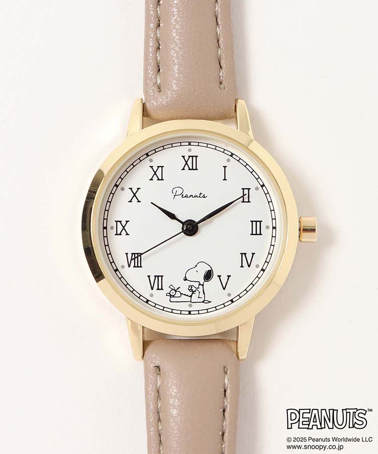 スヌーピークラシックレザーウォッチJ