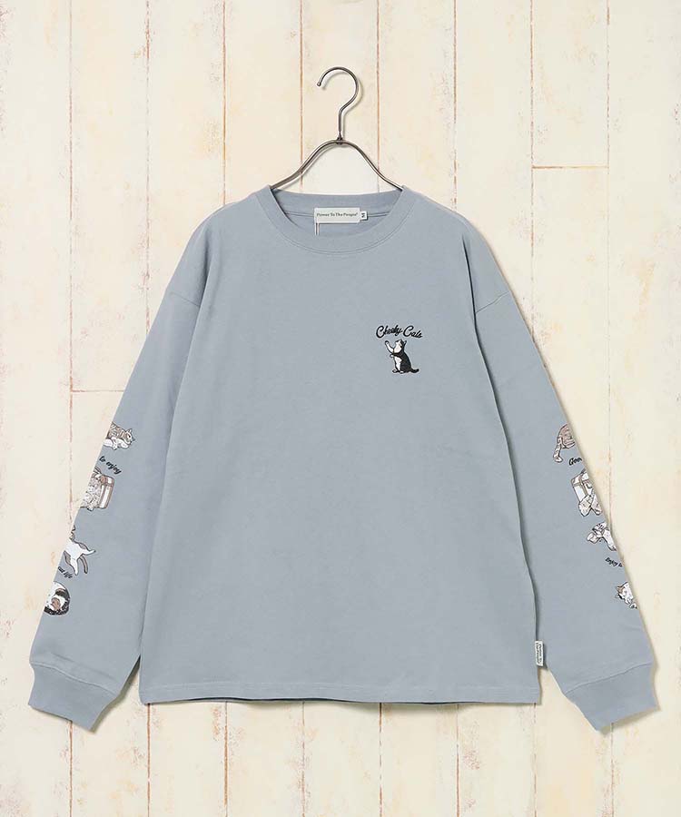 ネコ袖プリントロンT | Bleu Bleuet（ブルーブルーエ）公式通販