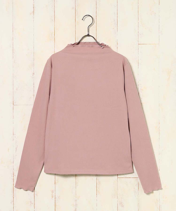 起毛リブプチハイネックロンT