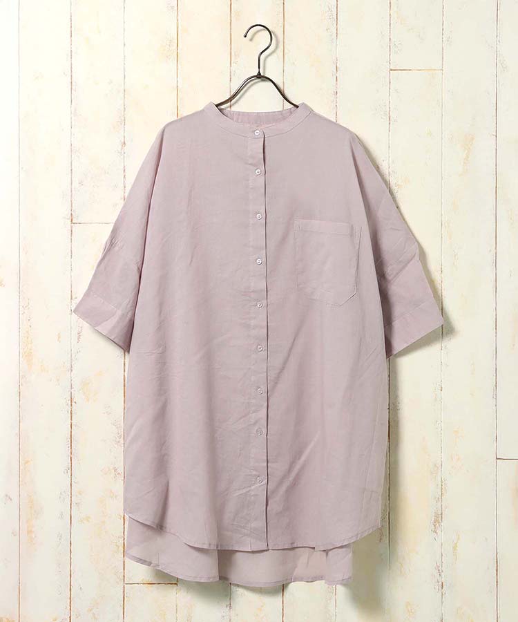 切替ギャザーブラウス