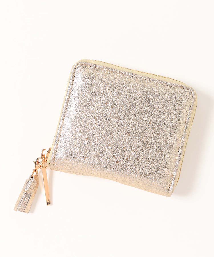 ピソラロメタリックラウンドファスナー財布