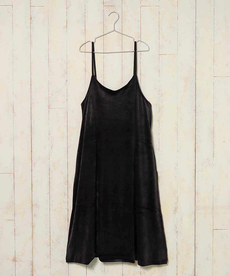 ベロアキャミワンピース