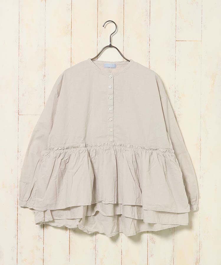 コットンリネンブラウス