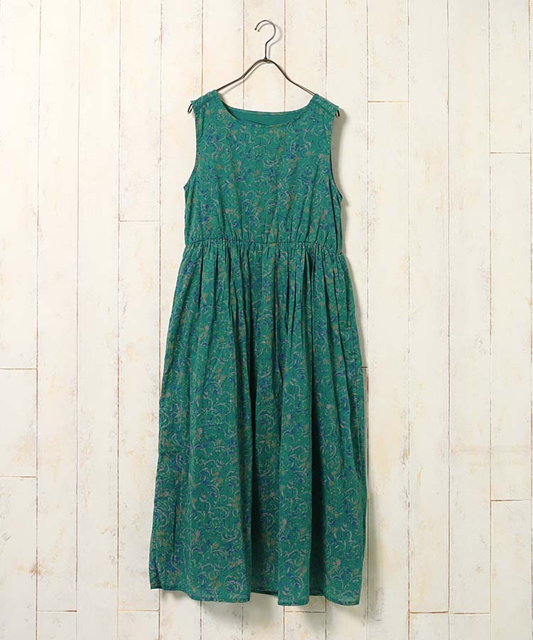 ≪SALE≫袖なし総柄ワンピースNO1
