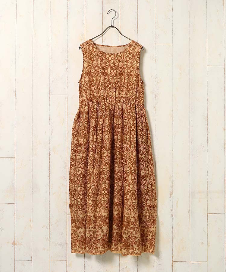 ≪SALE≫袖なし総柄ワンピースNO2
