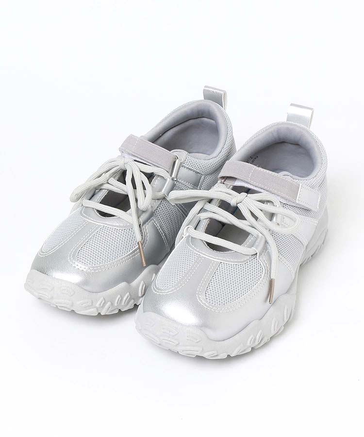 レースアップメッシュスニーカー