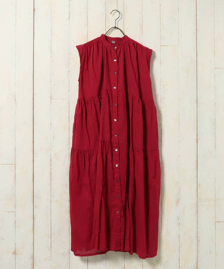 ≪SALE≫袖なし前あきワンピース