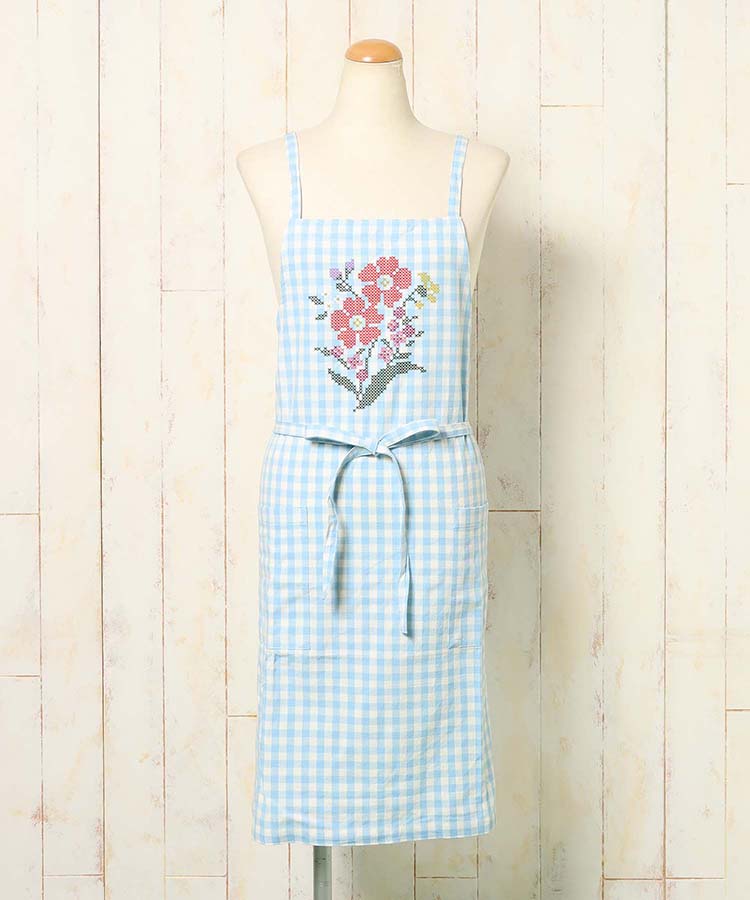 クロスブルームショートエプロン | Bleu Bleuet（ブルーブルーエ）公式通販