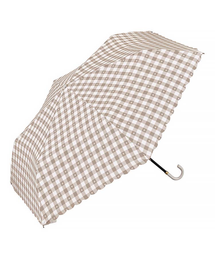 ギンガムハート折りたたみ傘