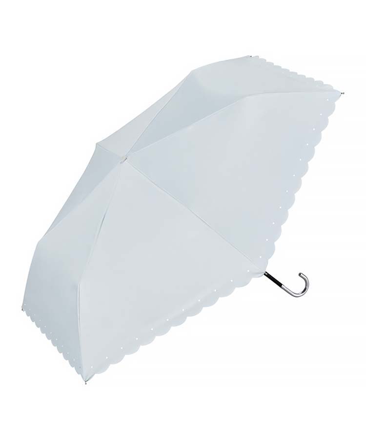 遮光シルバーリボンハート晴雨兼用折りたたみ傘