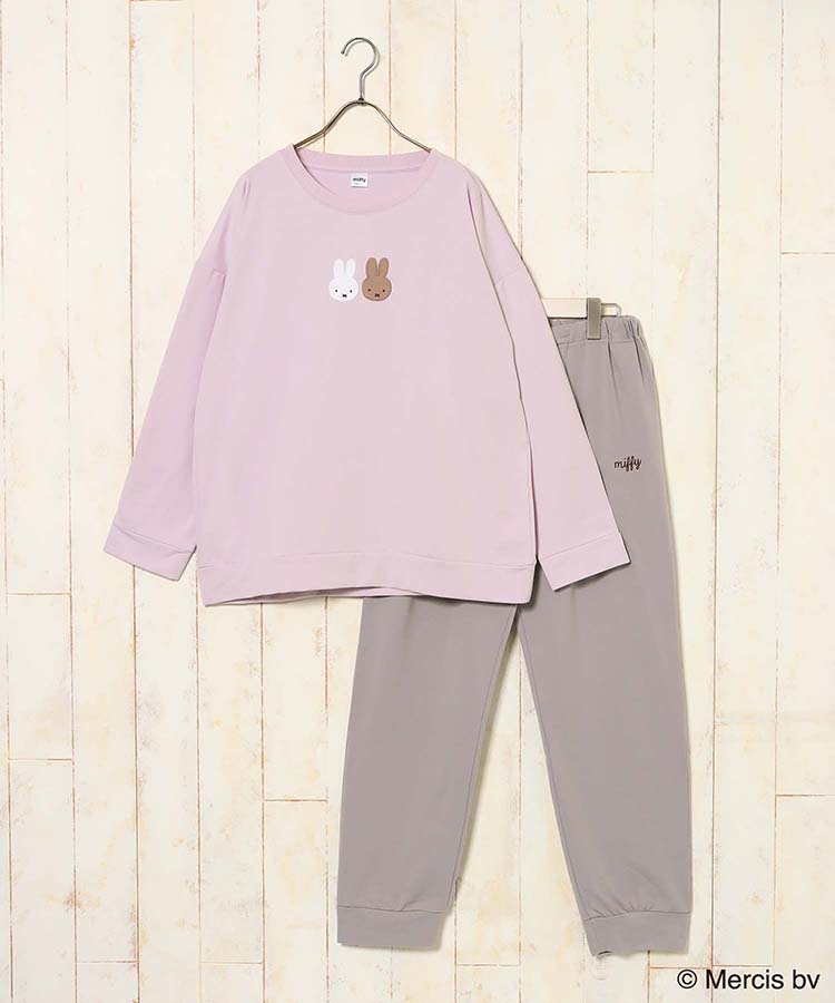 ミッフィーミニ裏毛ルームウェア上下セット