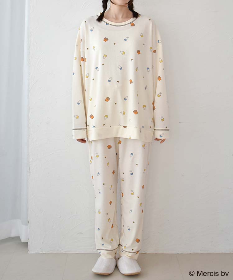 【WEB予約 2/18～順次発送】ミッフィーワッフルルームウェア上下セット