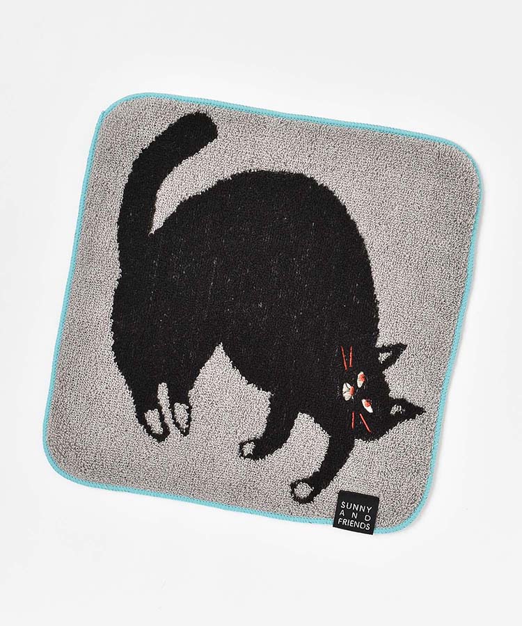 キャットパイルジャガードハンカチ