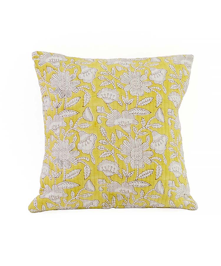 ブロックプリントクッション