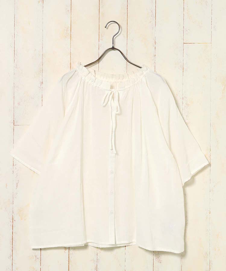 ギャザーリボンブラウス