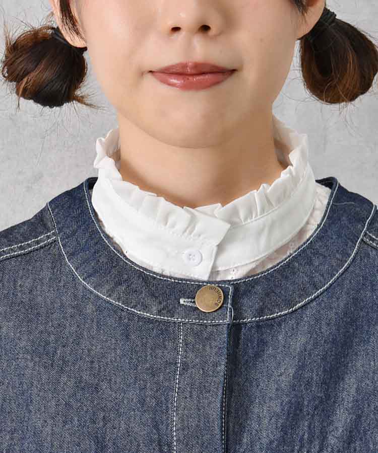 スタンドフラワーレース付け襟