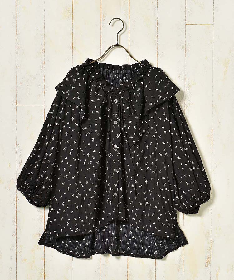 プチフラワーフリルブラウス