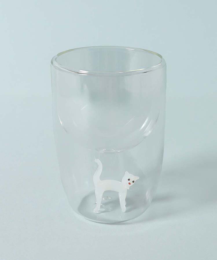 ガラスキャットダブルウォールグラス
