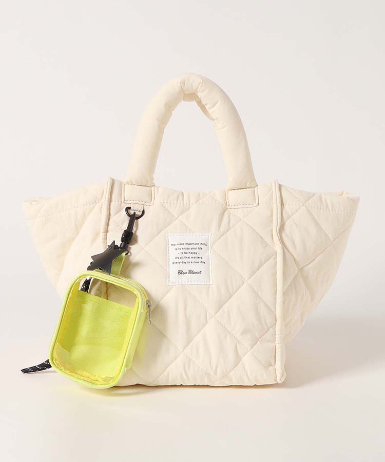 バイカラーキルティングトート