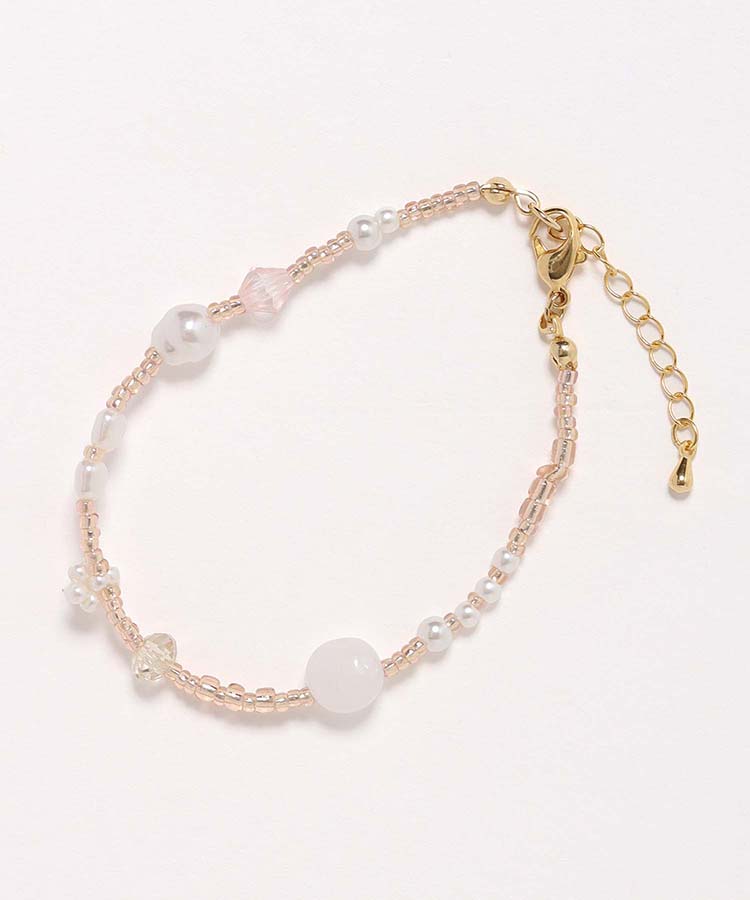 le petale天然石とパールのビーズブレス
