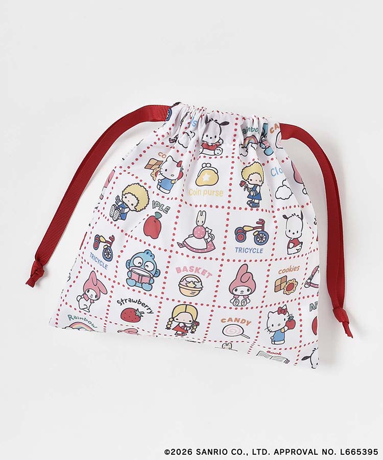 【WEB予約 3/4～順次発送】SANRIO CHARACTERS BASIC総柄巾着