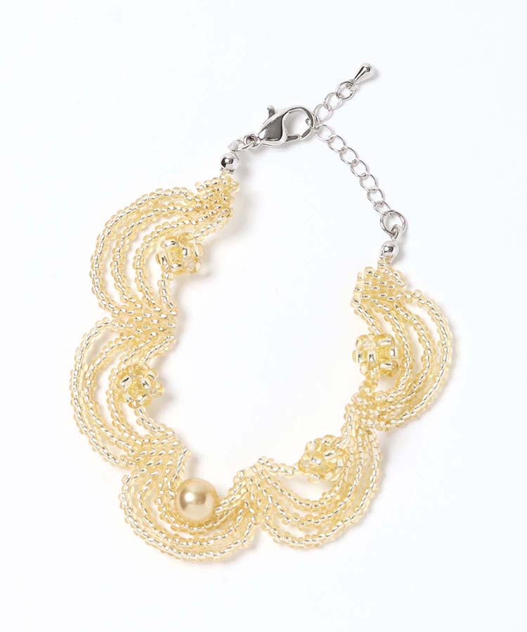 スカラップビーズブレスレット