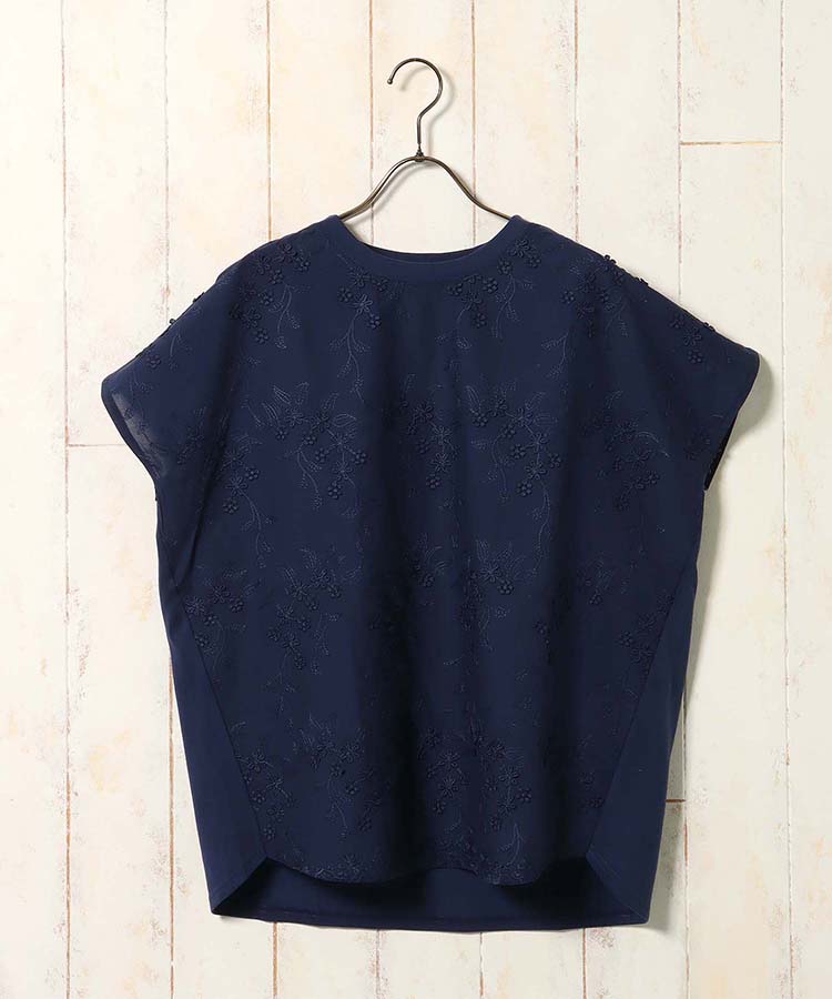 フラワー3D刺繍TシャツNO1