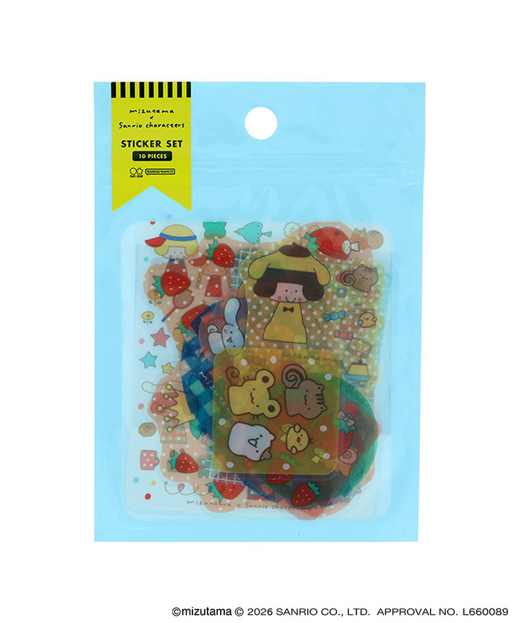 mizutama×Sanrio charactersケース入りステッカーセット