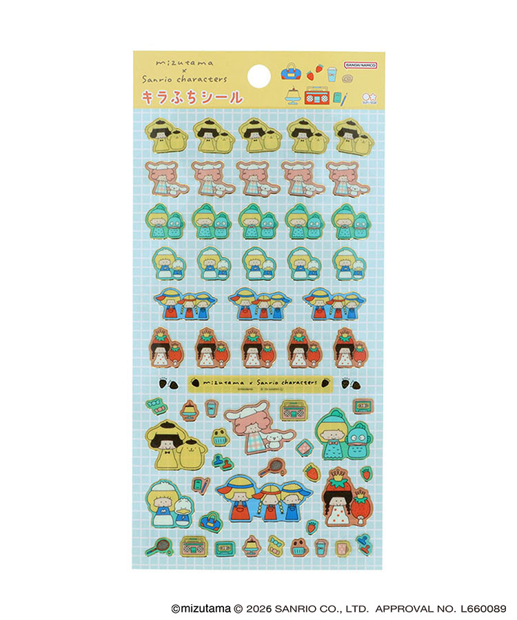 mizutama×Sanrio charactersキラふちシール