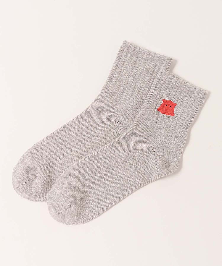 海の生き物刺繍ソックス